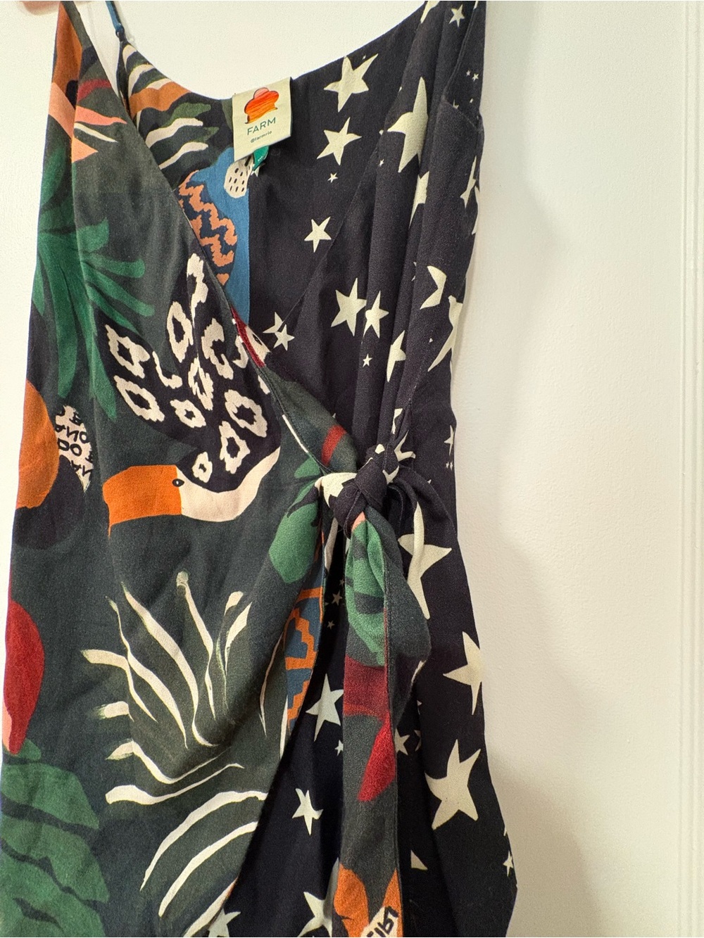 Farm Rio mini asymmetrical wrap dress - Picture 3 of 5